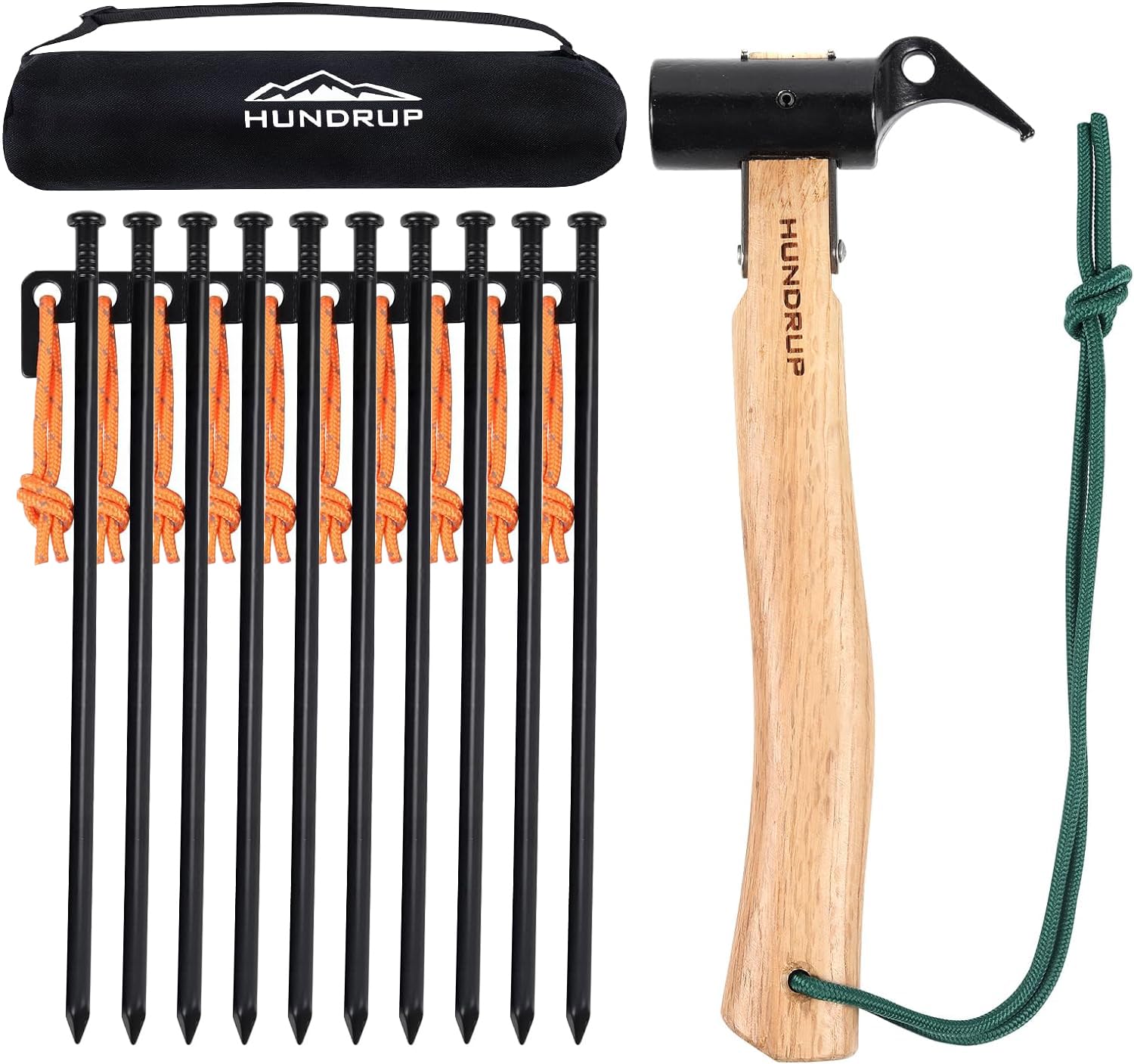 Amazon.co.jp: HUNDRUP Peg Hammer Set, Tent Hammer, 11.8 inches (30